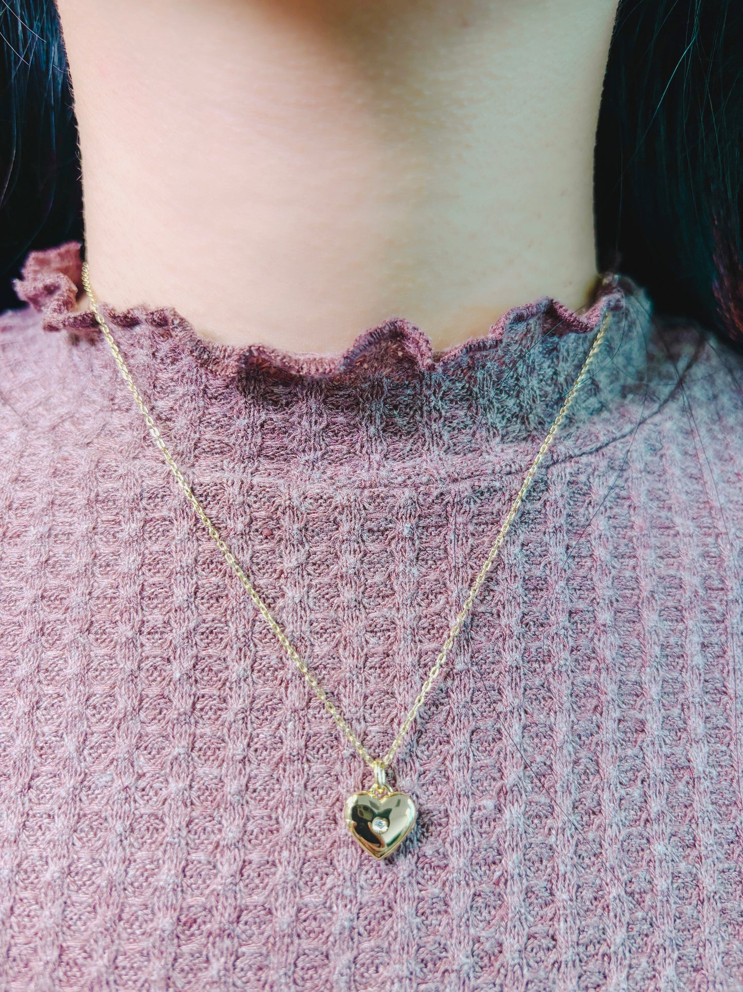 Heart Locket Gold Necklace