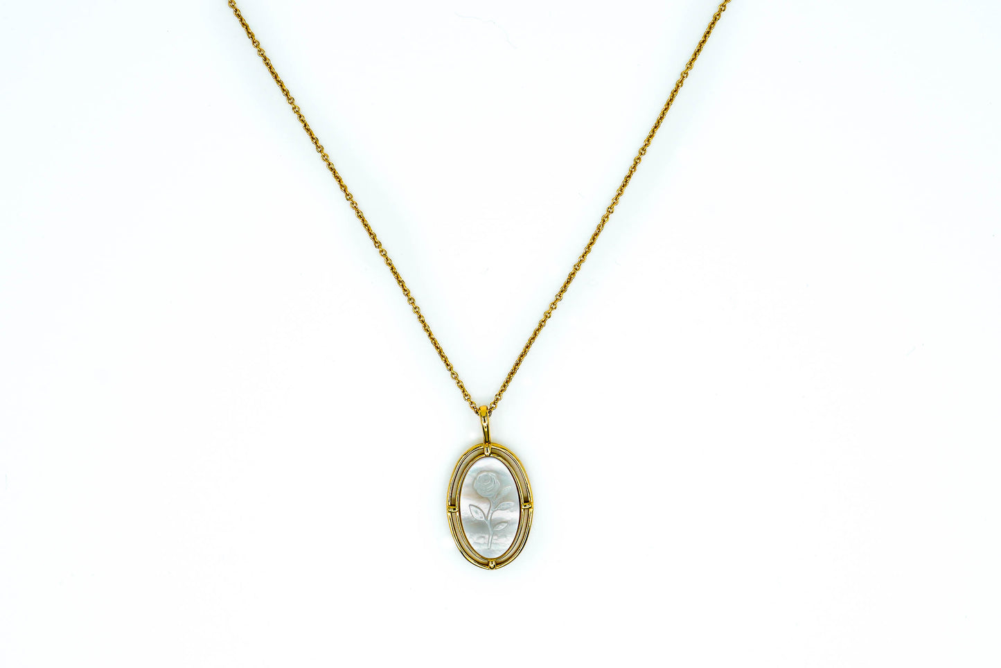 Mother of Pearl Rose Necklace