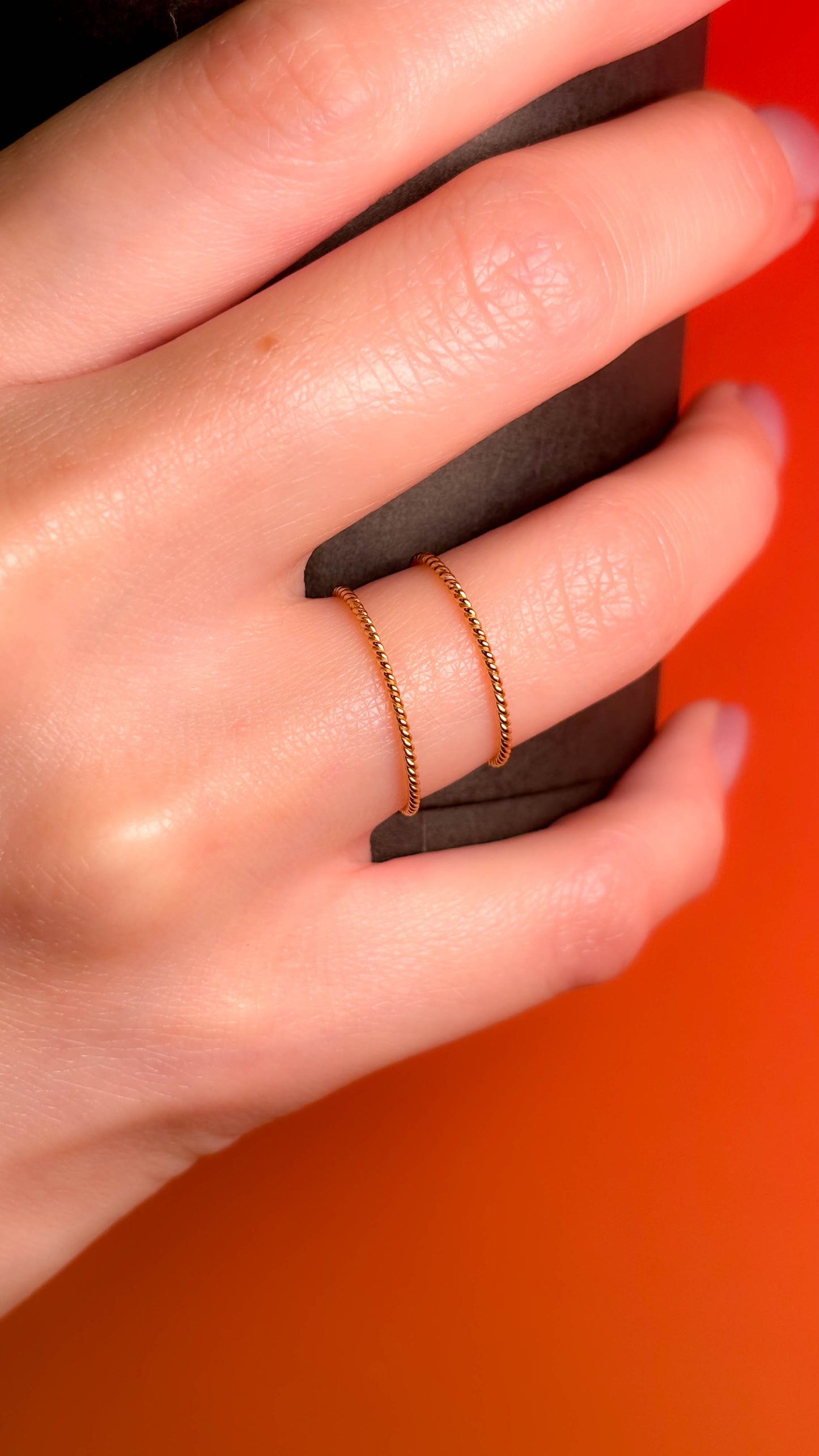 Braided Thin Gold Ring