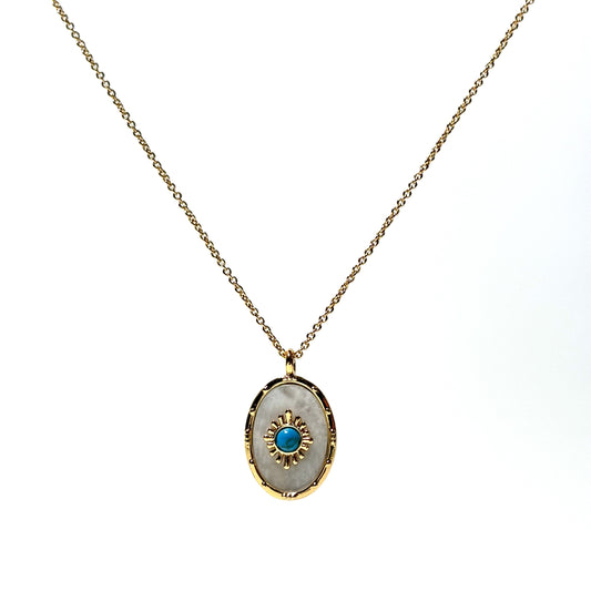 Moon Stone Turquoise Necklace