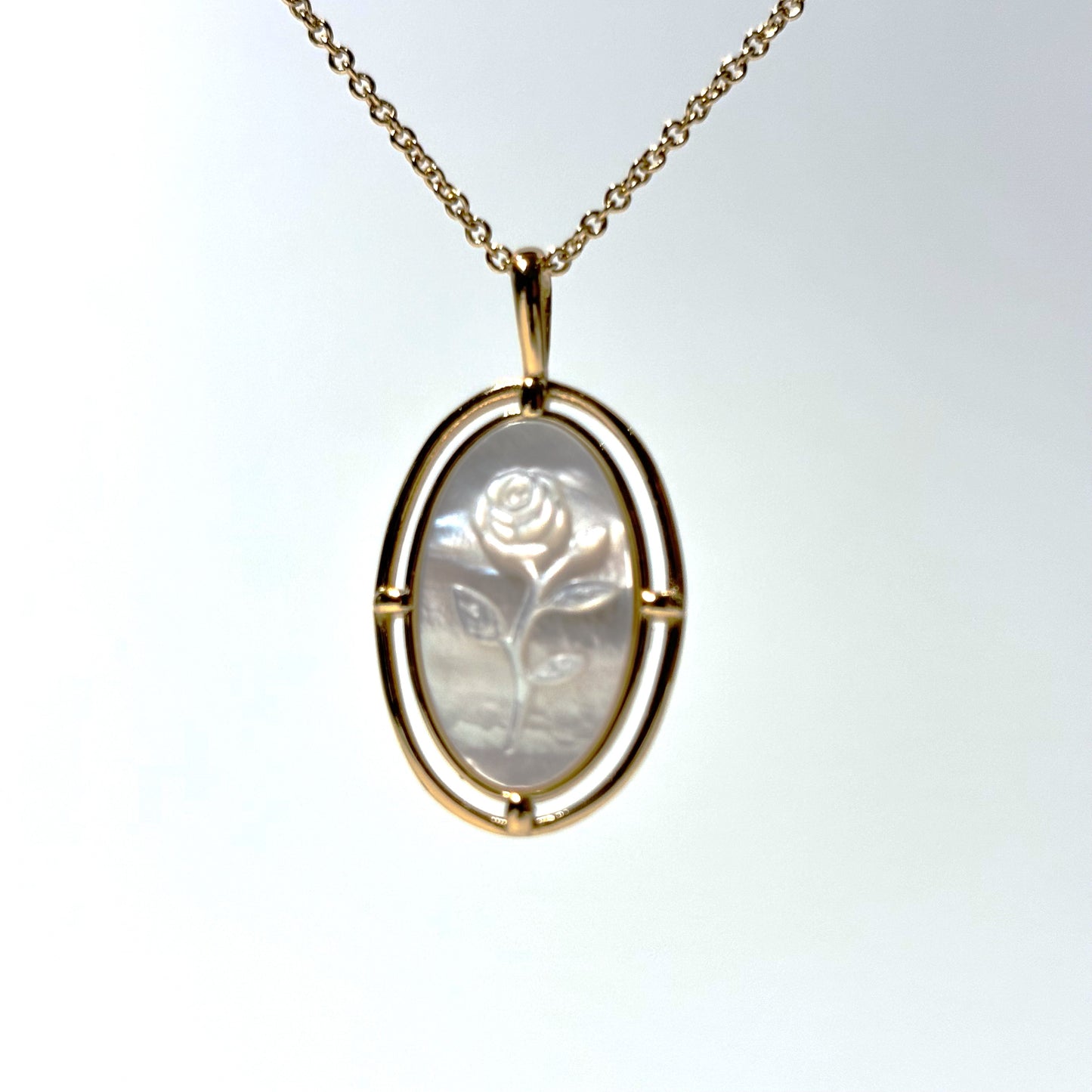 Mother of Pearl Rose Necklace