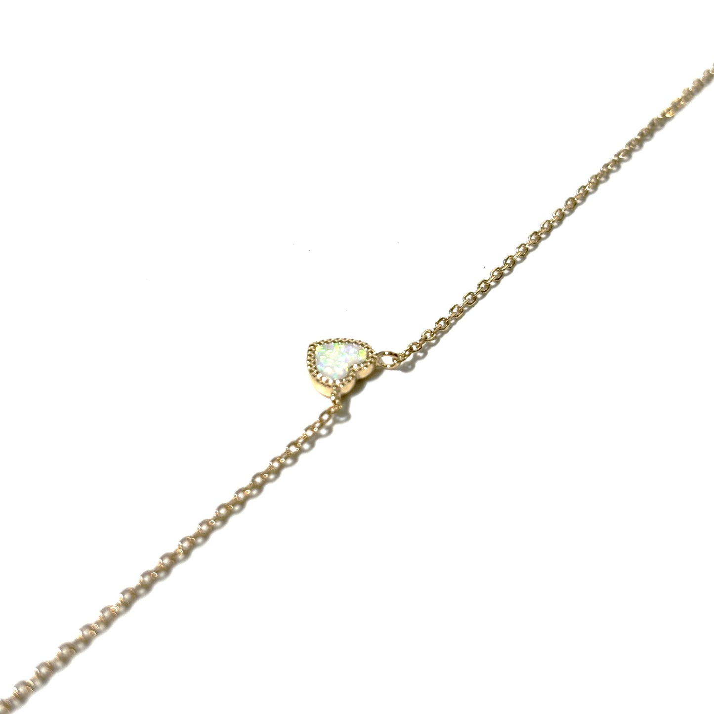 Opal Tiny Heart Necklace