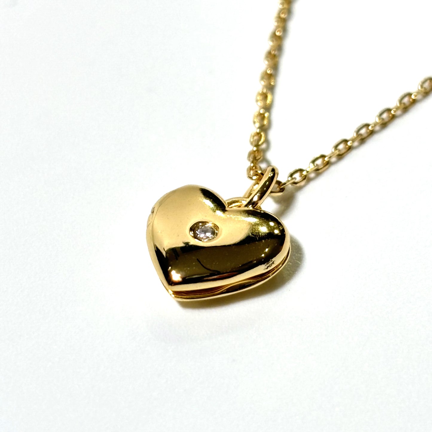 Heart Locket Gold Necklace