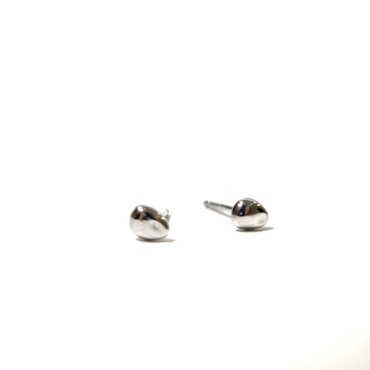 Magic Bean Silver Stud Earrings