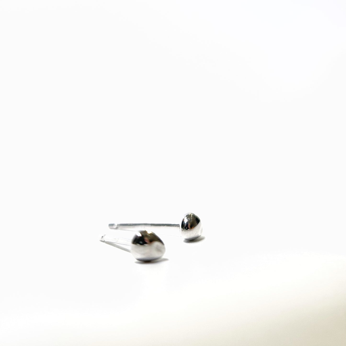 Magic Bean Silver Stud Earrings