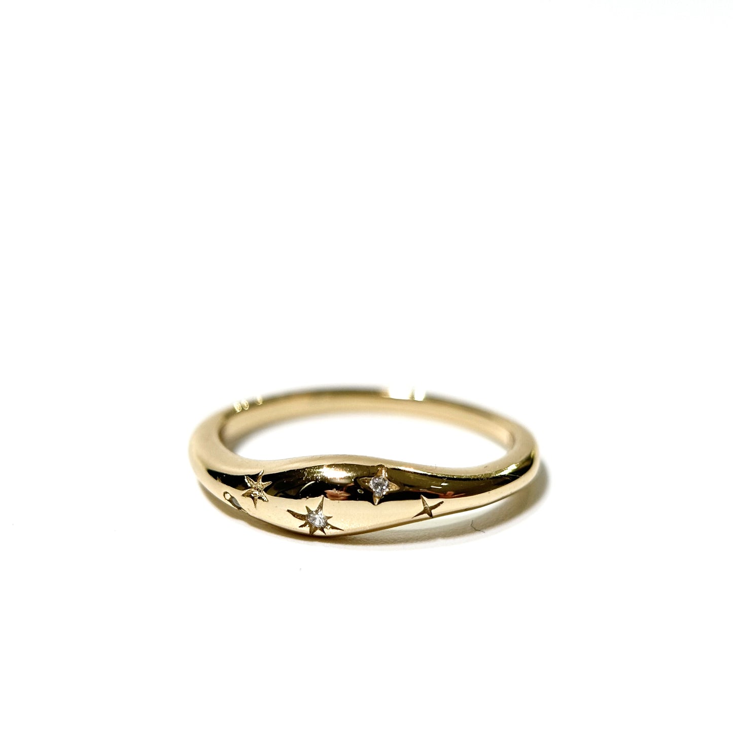 CZ Stardust Gold Ring