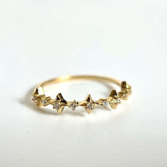 Sparkling Stars Gold Ring